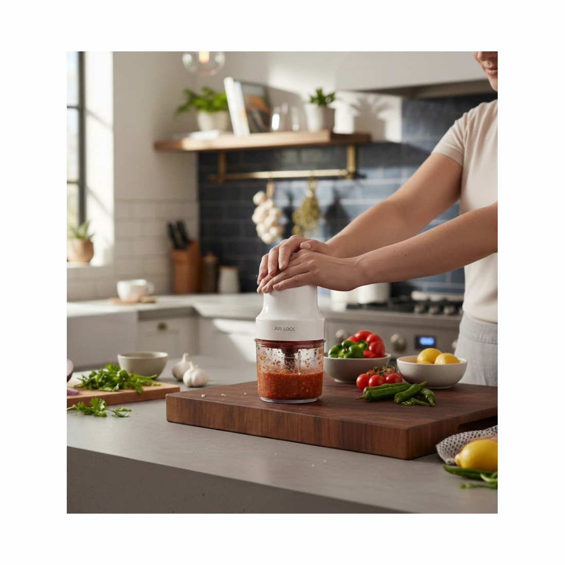 Electric Chopper (650ml, 250 W) - Maroon