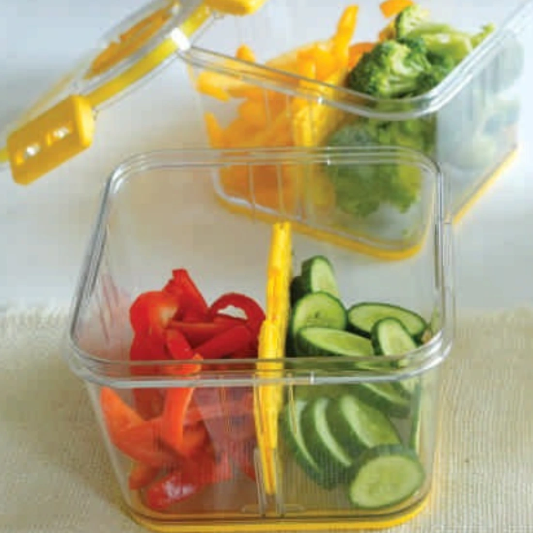 Fridge Smart Container (Set of 2, 1.0 L) – Lemon Yellow