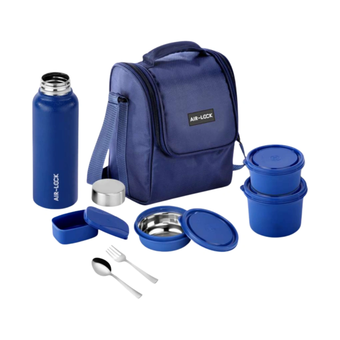 Meal Mate Steel Lunch Set - Dark Blue
