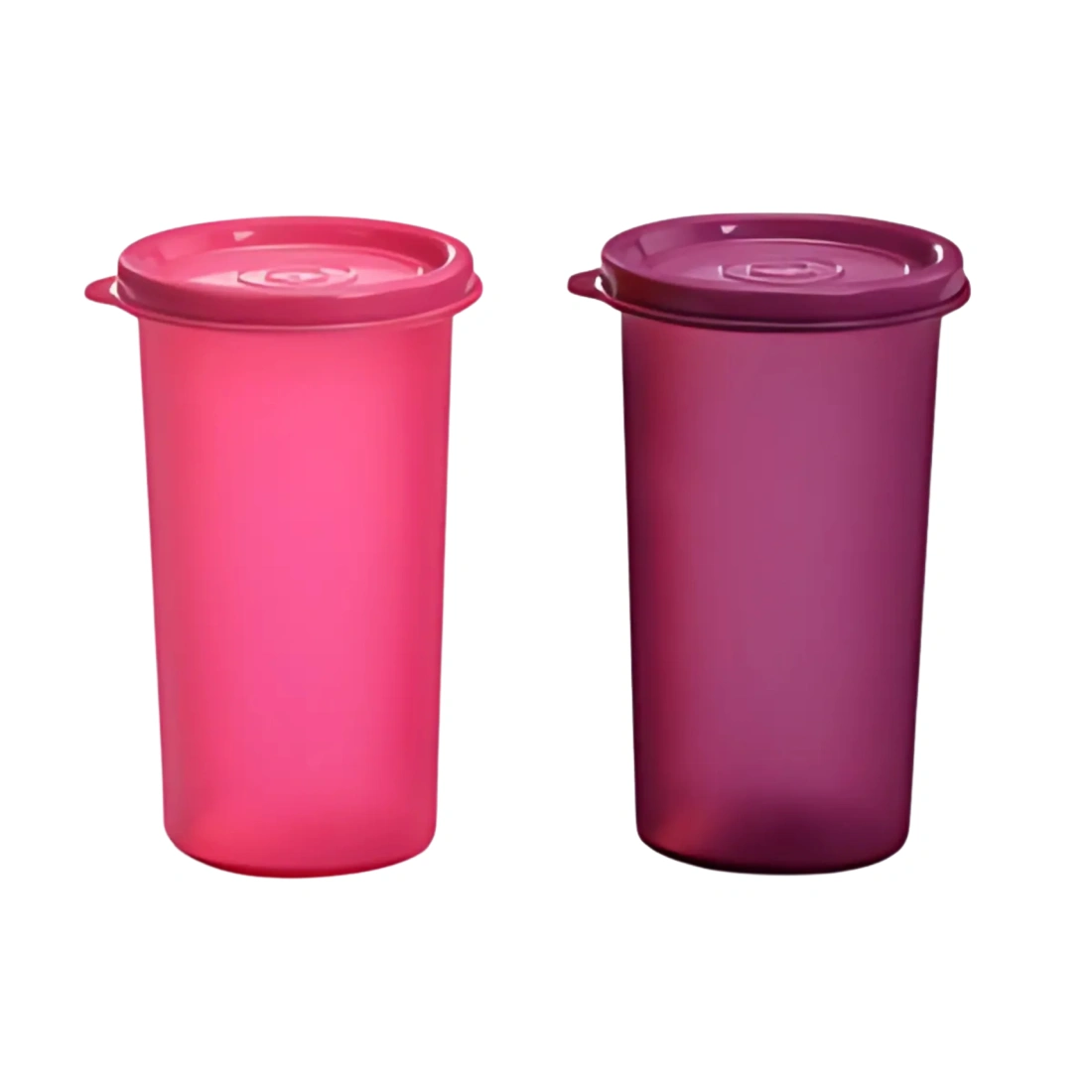 On The Go Tumbler (Set of 2, 400ml) - Bubble Gum Pink & Plum Velvet