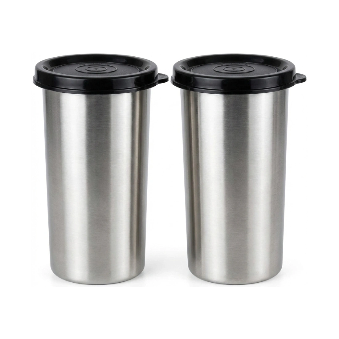Steel Tumbler (set of 2, 400ml) - Black