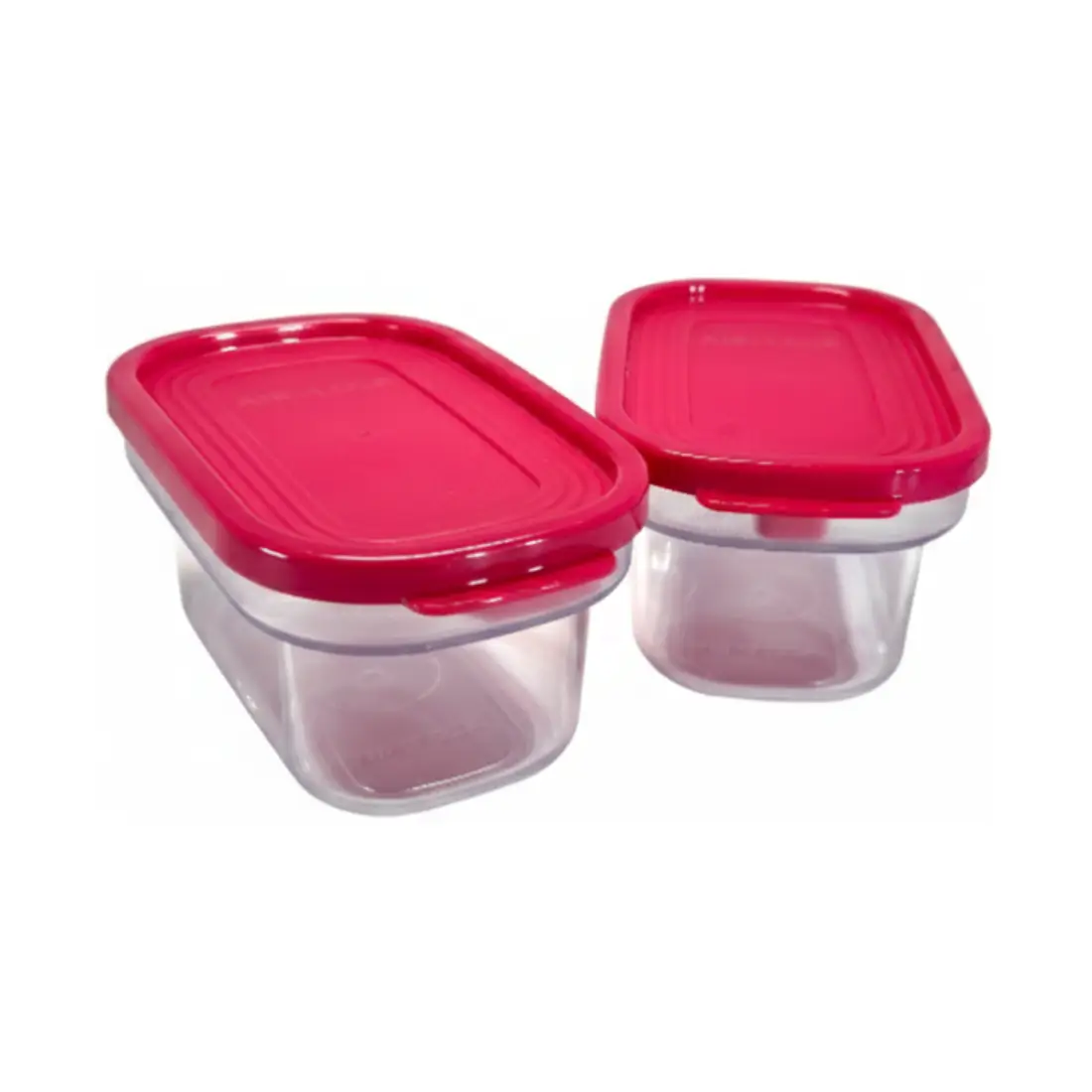 Crystal Clear Container Brew Box with Spoon (set of 2, 225ml) - Raspberry Gem