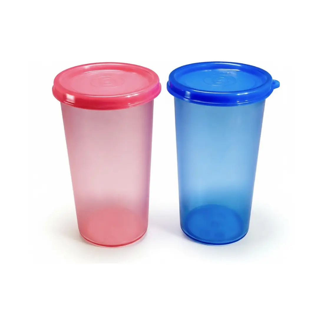 Crystal Sip Tumbler (set of 2, 400ml) - Blush Pink & Ice Blue