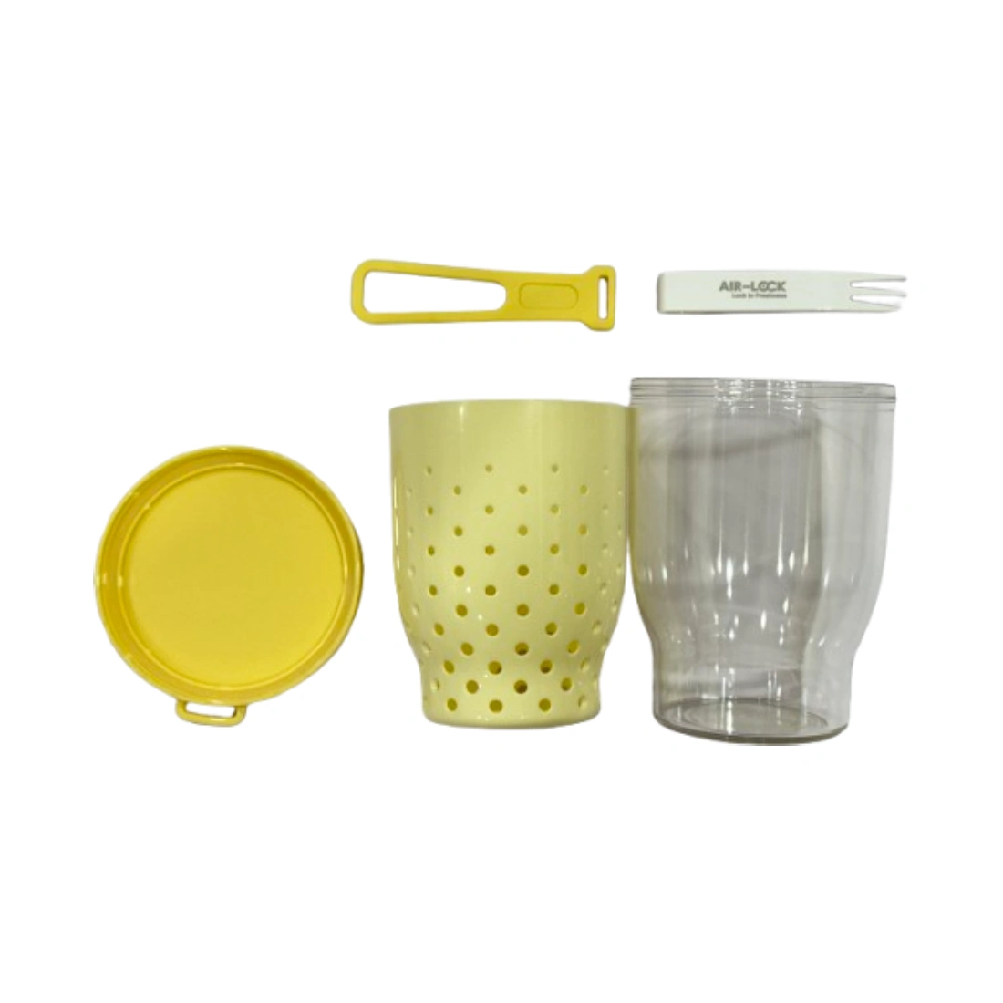 Fork 'N' Go Bowl (set of 1, 500ml) - Yellow