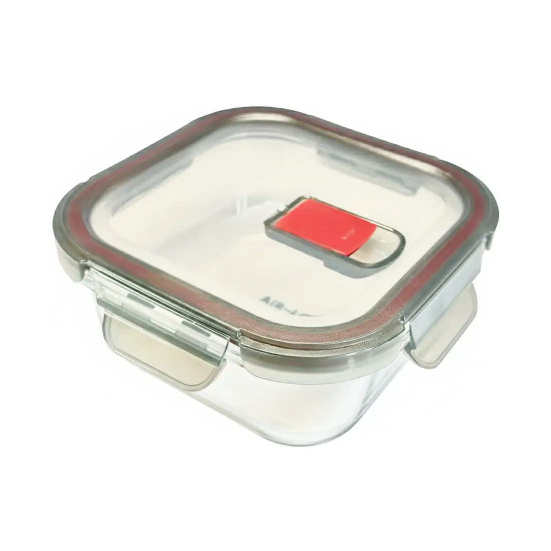 Fresh Lock Glass Container (set of 1, 530ml) - Onyx Black