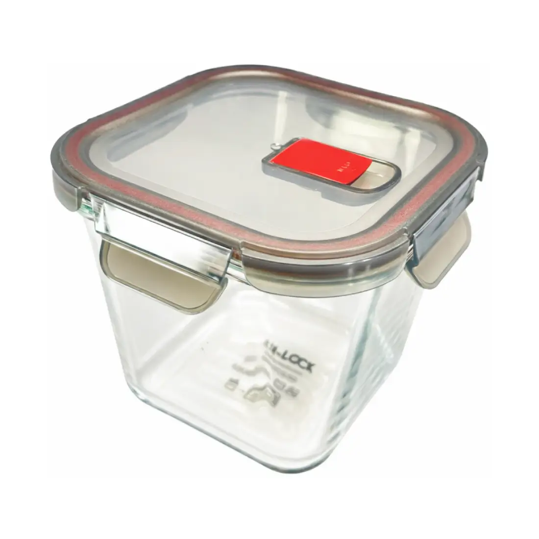 Fresh Lock Glass Container (set of 1, 850ml) - Onyx Black