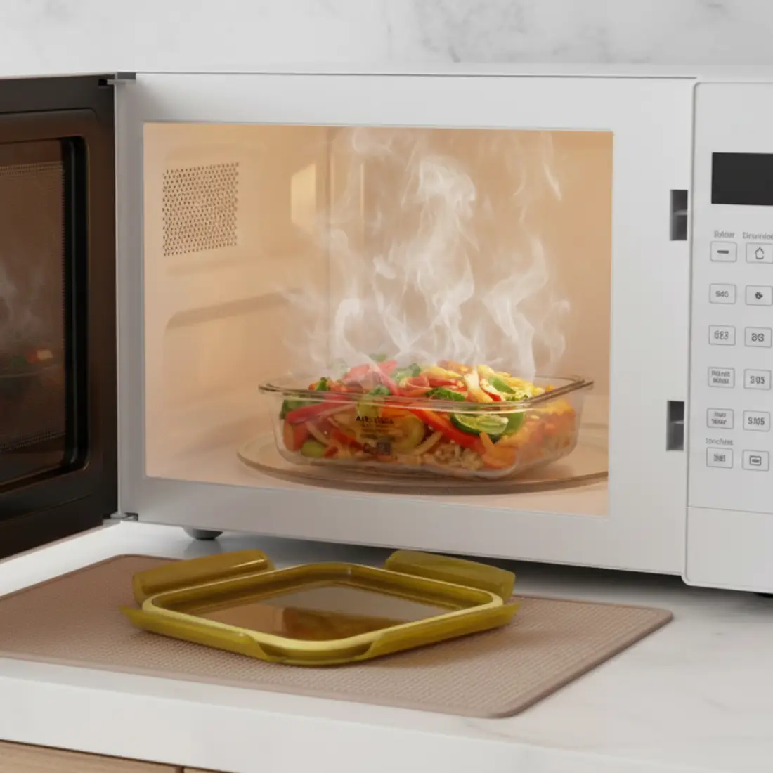 Fresh Lock Glass Container (set of 1, 1040ml) - Topaz Gold