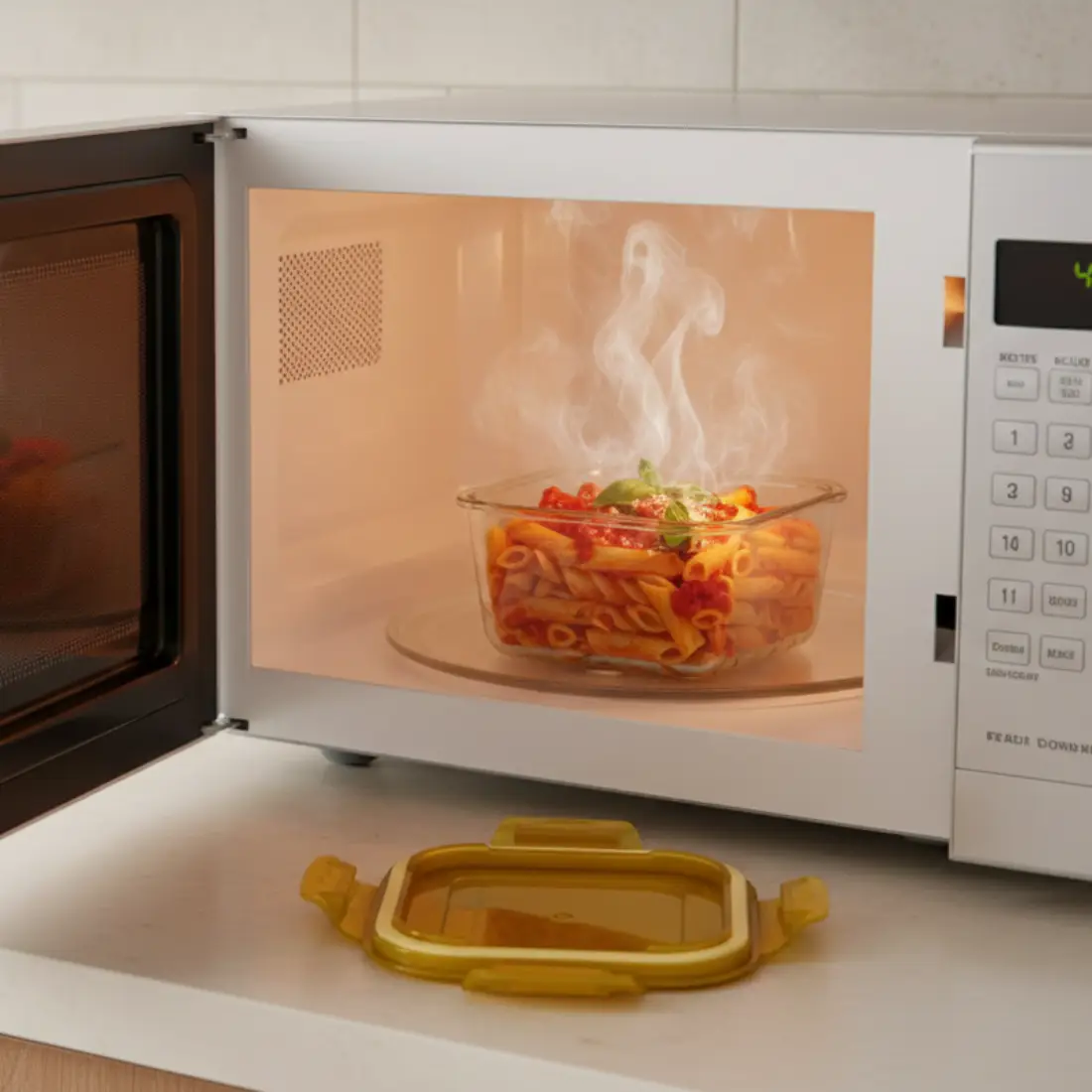 Fresh Lock Glass Container (set of 1, 850ml) - Topaz Gold