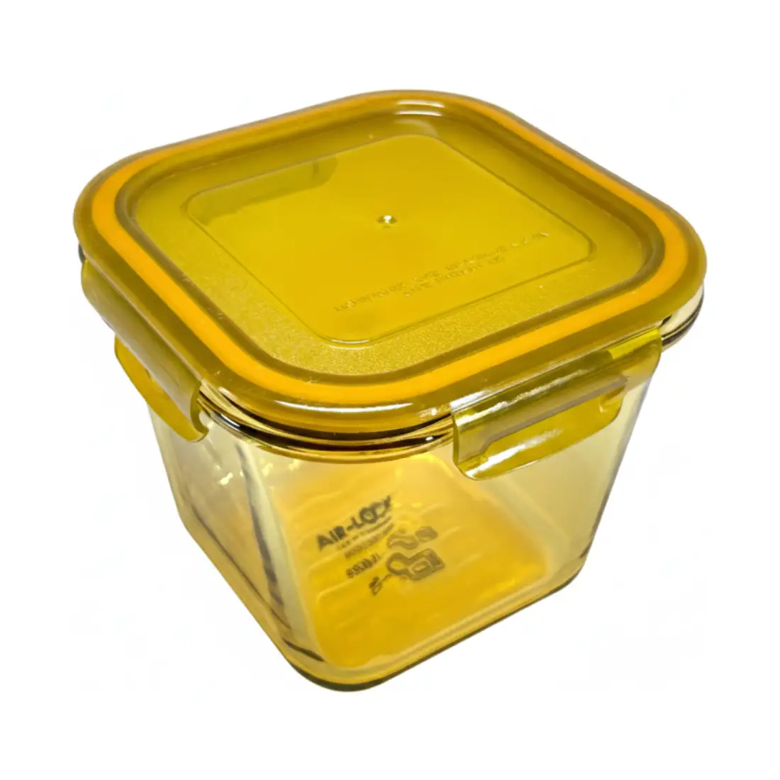 Fresh Lock Glass Container (set of 1, 850ml) - Topaz Gold