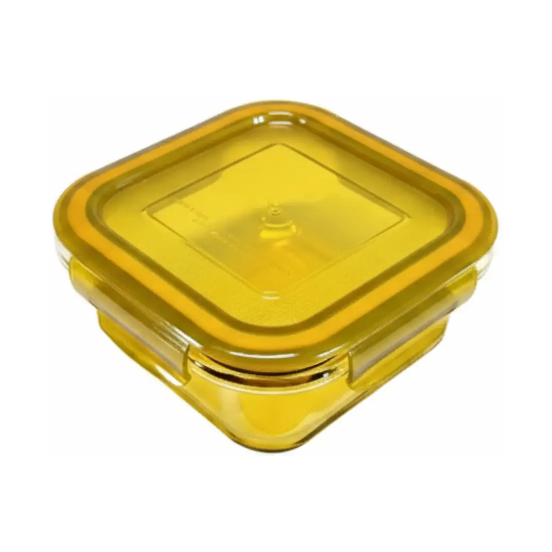 Fresh Lock Glass Container (set of 1, 310ml) - Topaz Gold