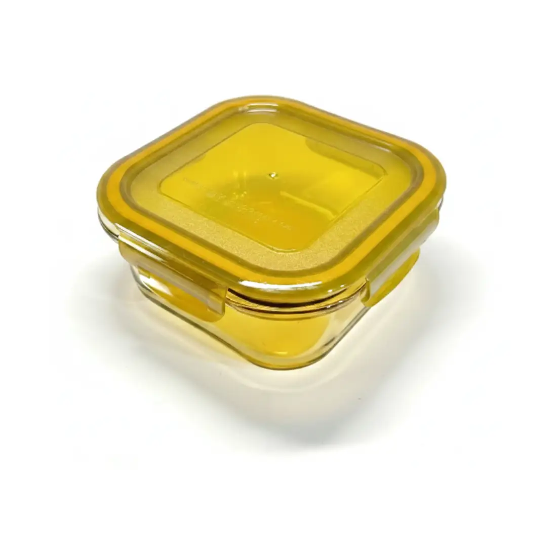 Fresh Lock Glass Container (set of 1, 530ml) - Topaz Gold