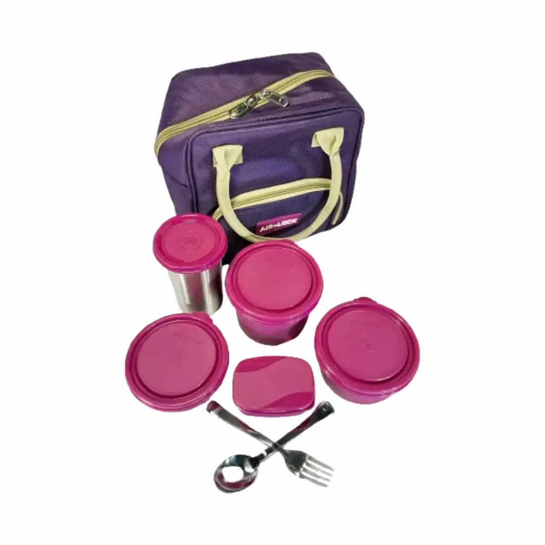 Gourmet Steel Lunch Set - Bubblegum Pink