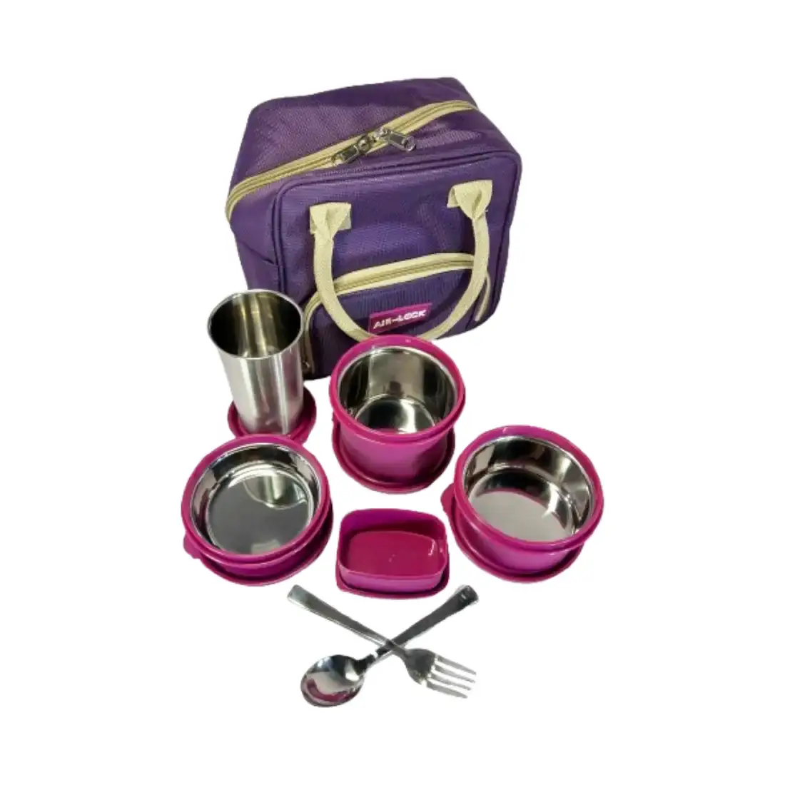 Gourmet Steel Lunch Set - Bubblegum Pink