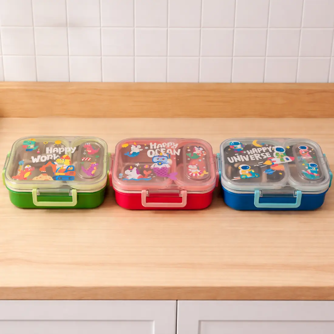 Little Bite Kids Steel Lunch Box (Set of 1)