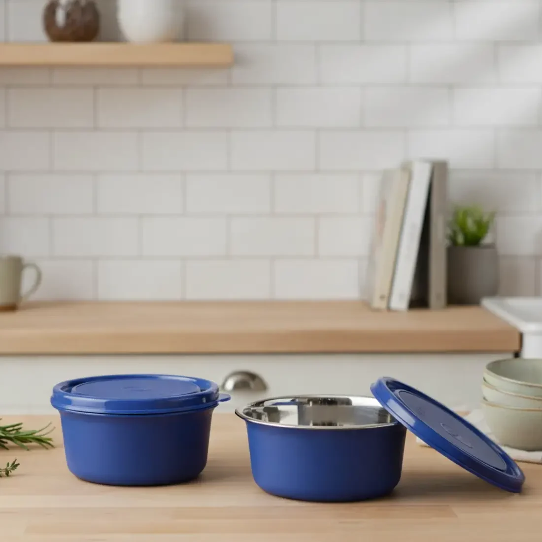 Meal Mate SS Container (set of 2, 400ml) - Blue