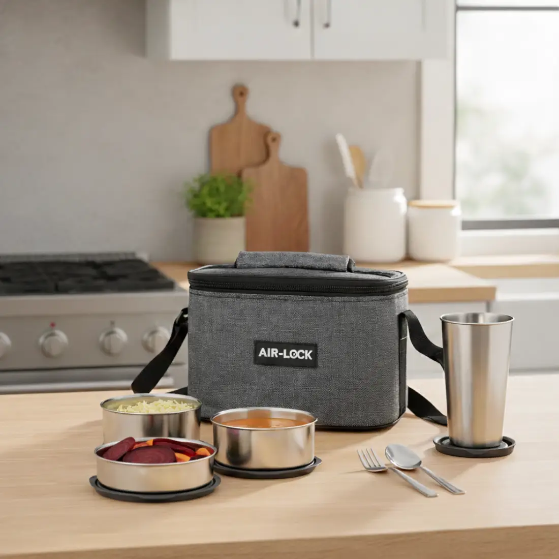 Munch Max Lunch Set (set of 1) - Dark Grey