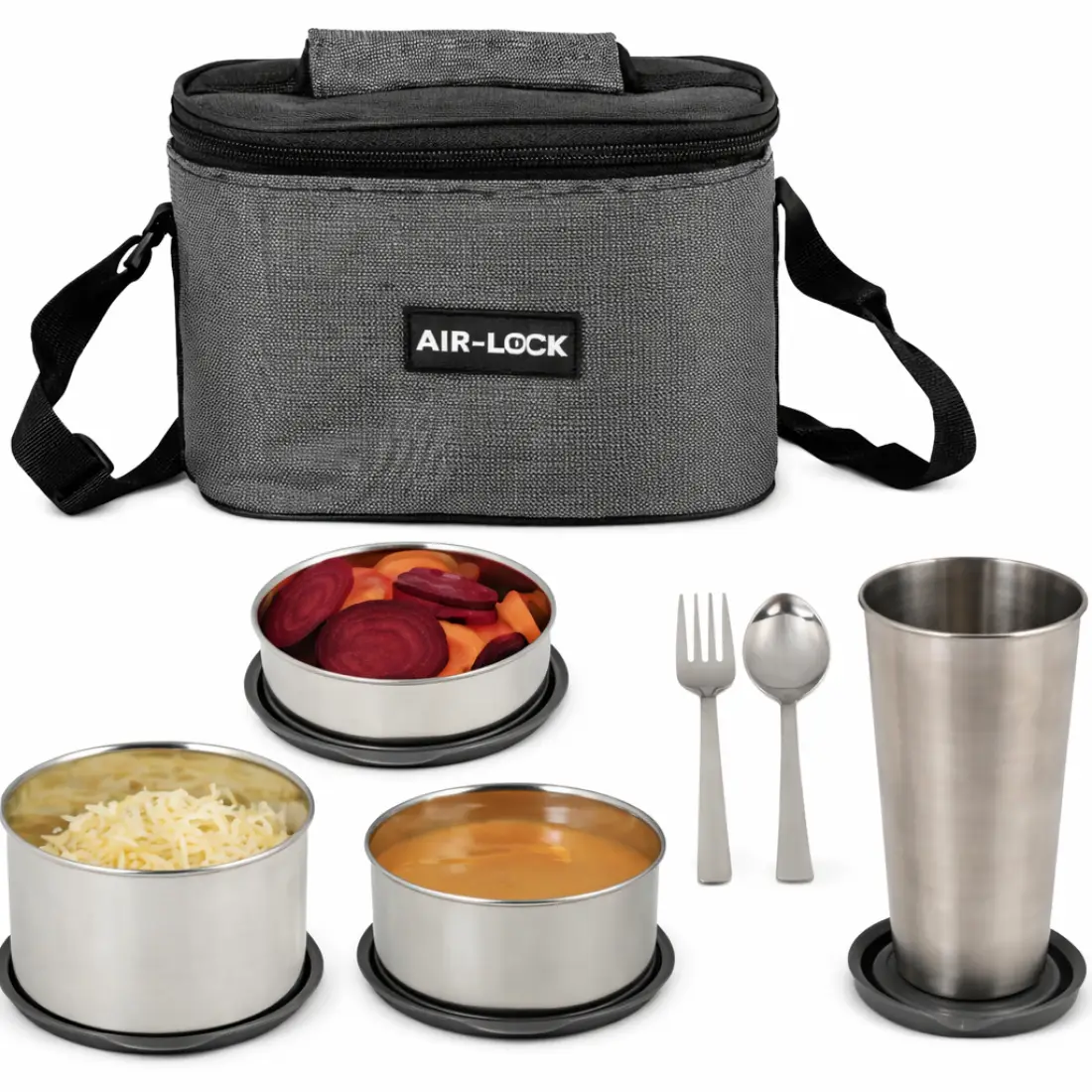 Munch Max Lunch Set (set of 1) - Dark Grey