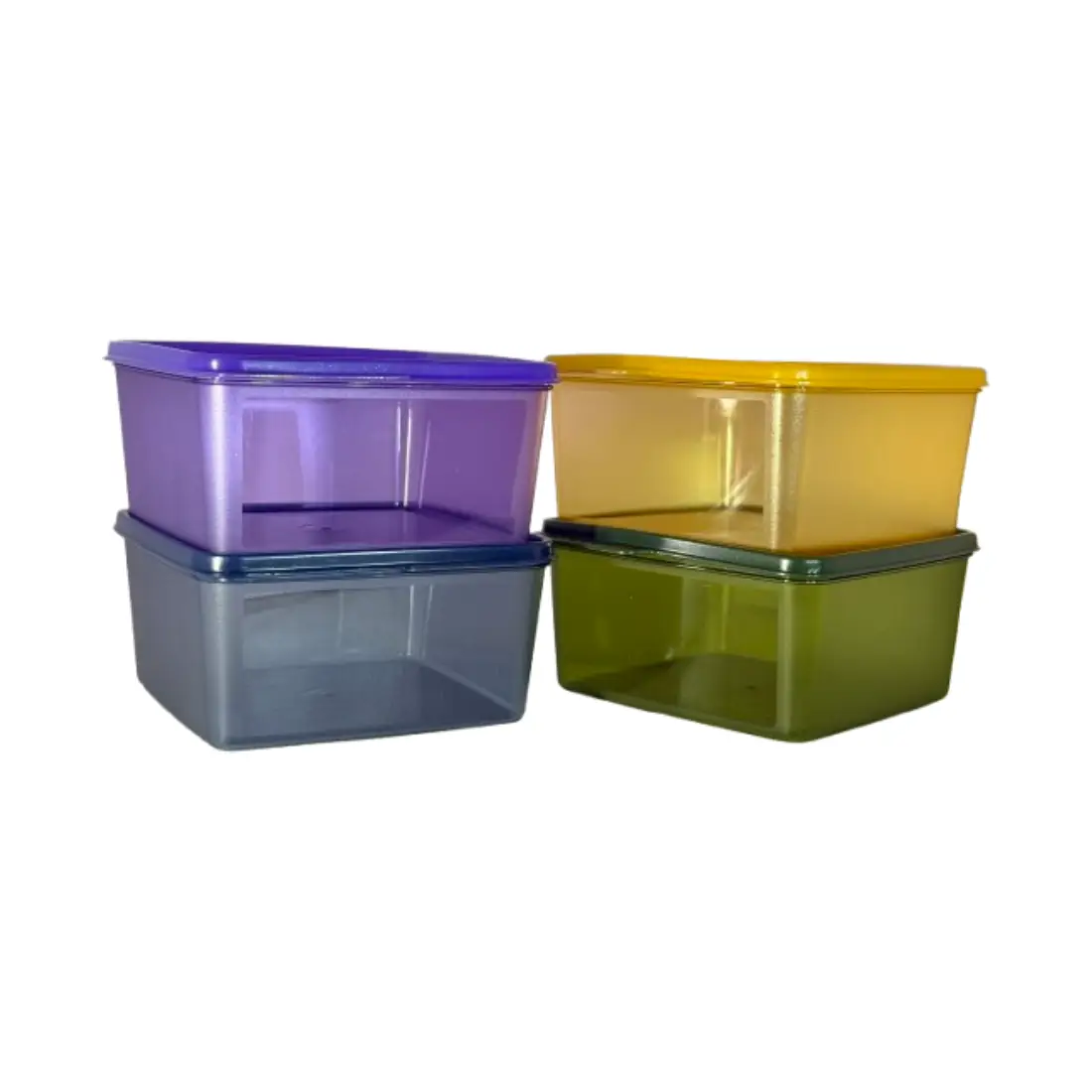 Polyclear Rectangular Container (set of 4, 1.2L)