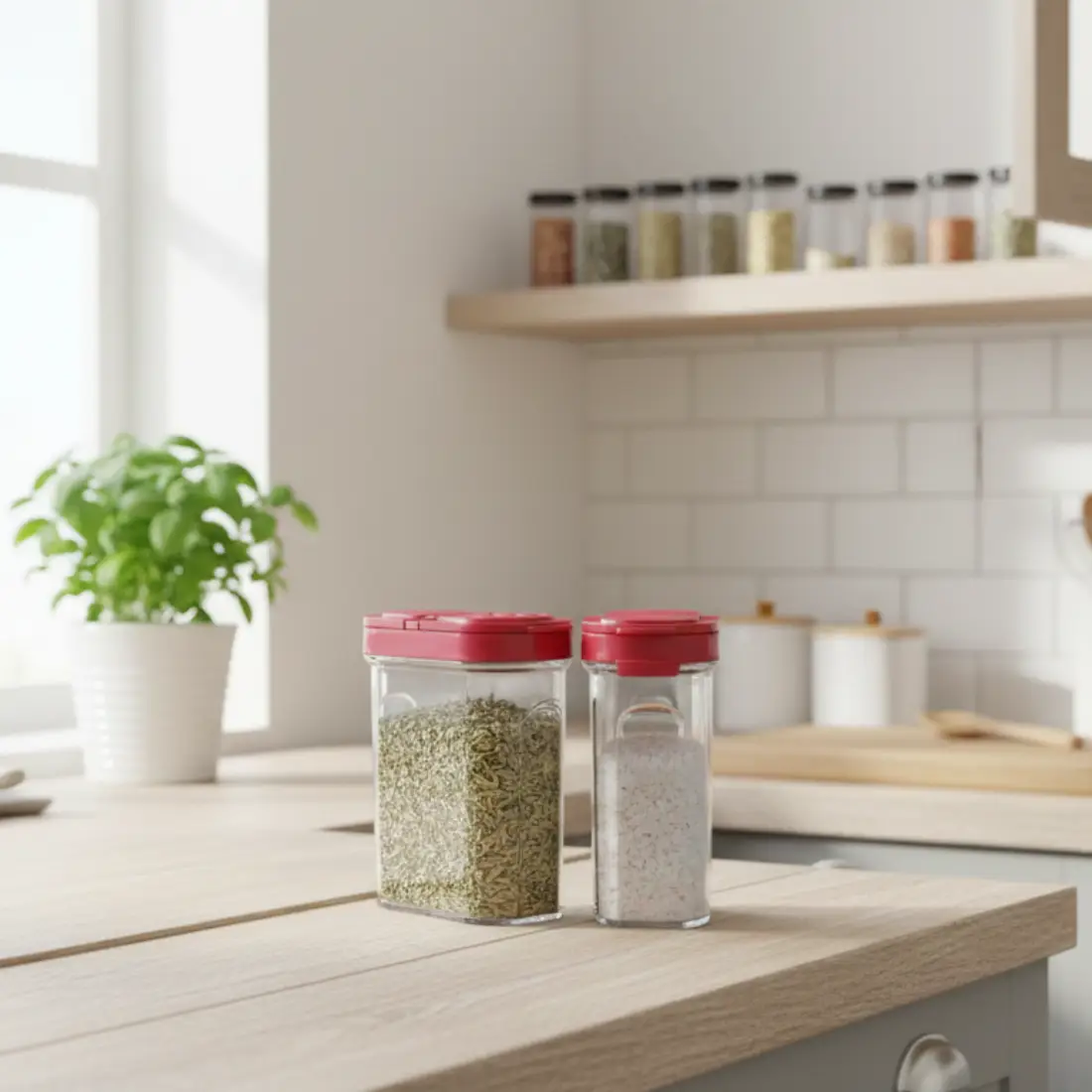 Spice Container (set of 2, 250ml) - Raspberry Gem