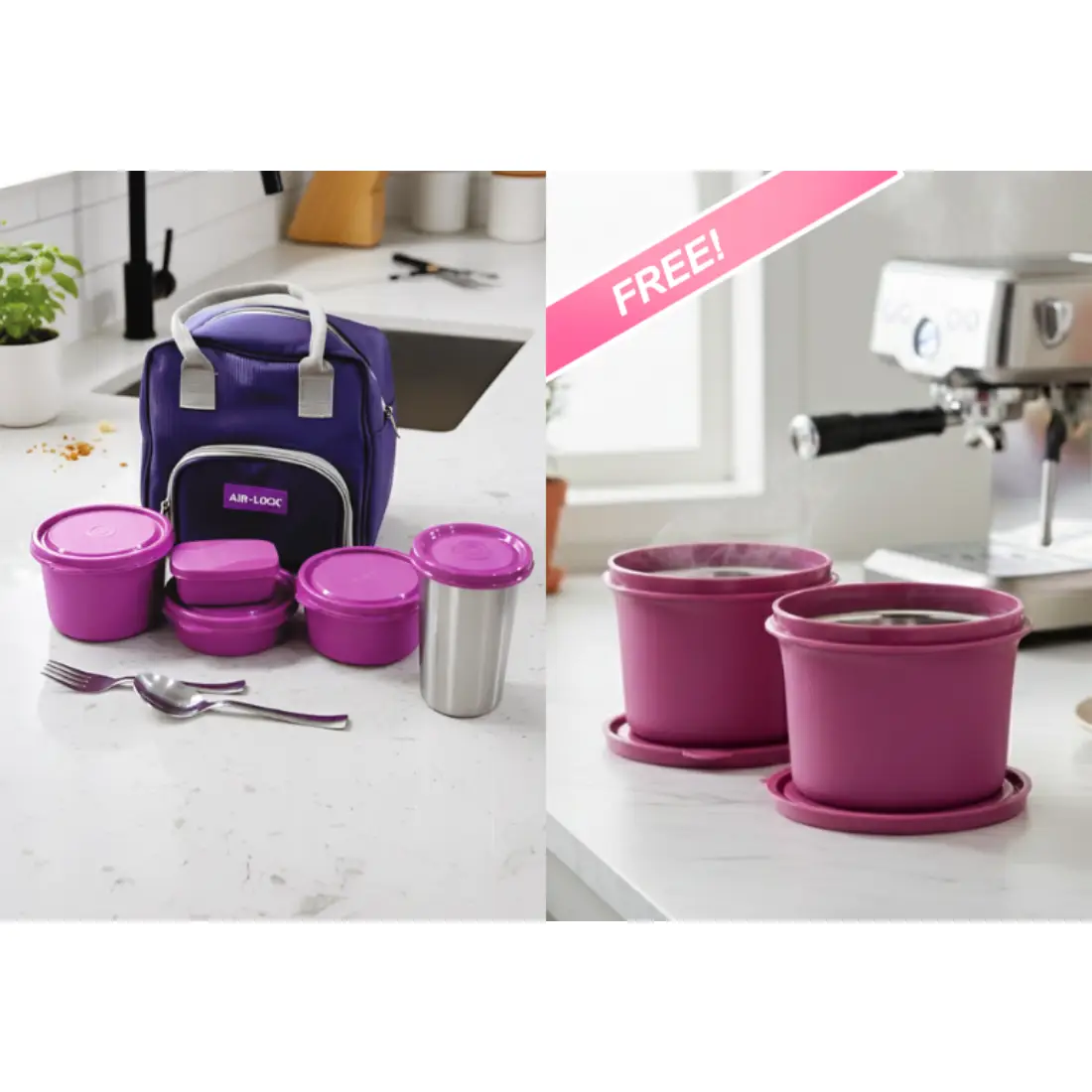 Buy Gourmet Lunch Set Free Gourmet SS Container 600ML (Set of 2)