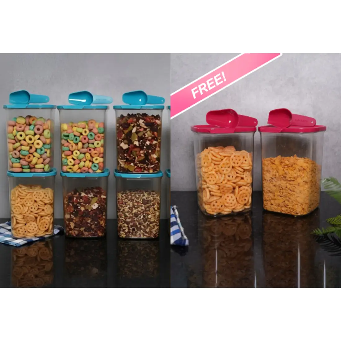 Buy Crystal Clear Square Container 4.0L (Set of 2) X3 Free Crystal Clear Square Container 4.0L (Set of 2)