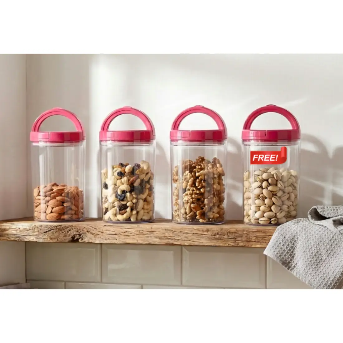 Buy - Clear Snap Hinge Container 1L X3 Free - Clear Snap Hinge Container 1L X1