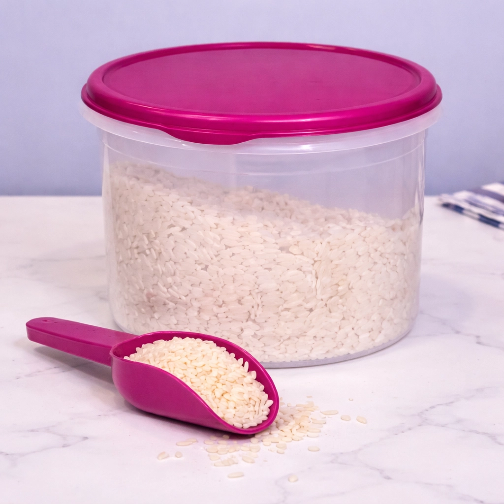 Keep It Dry Round Container with Scoop, 3.6L - Mulberry Dream