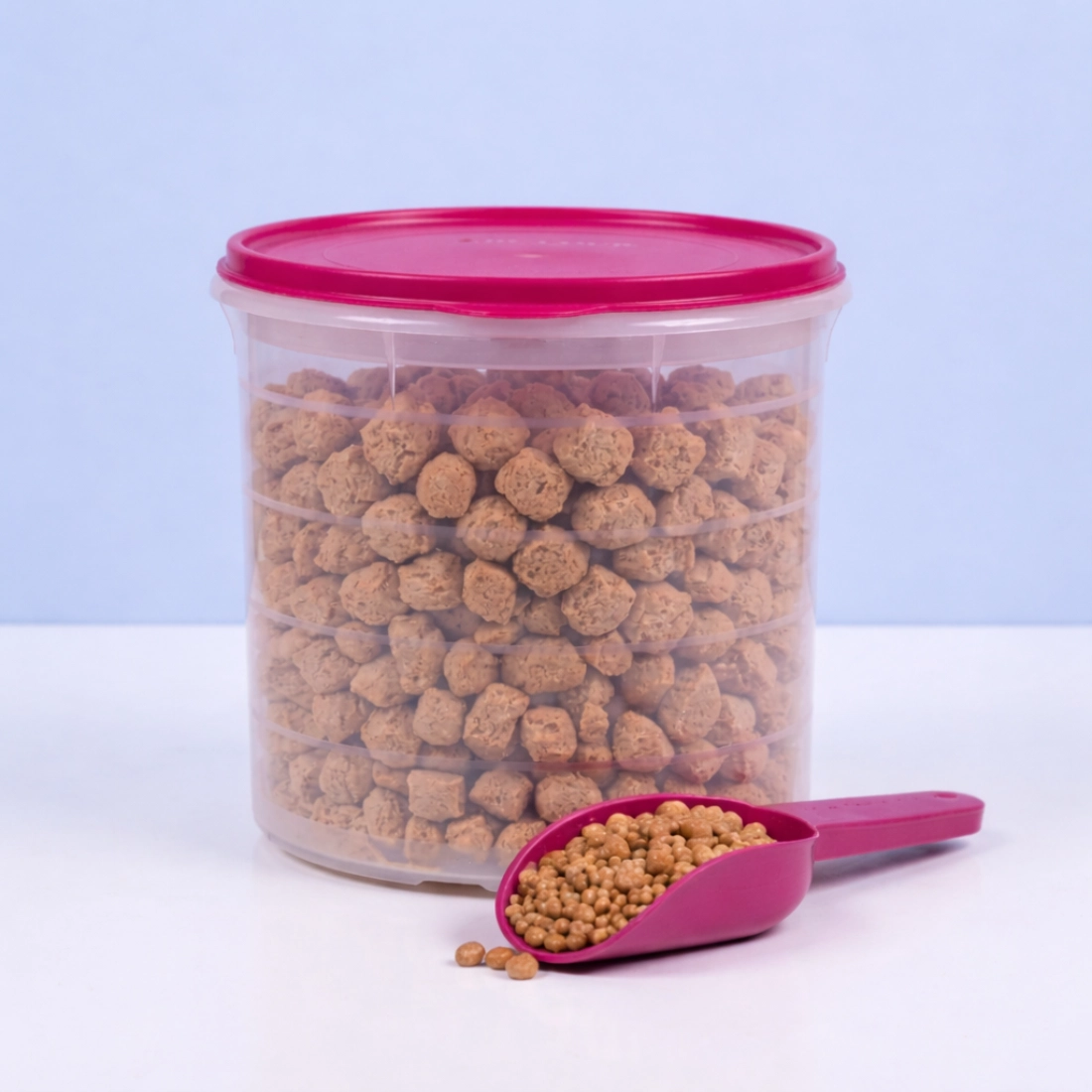 Keep It Dry Round Container with Scoop, 5L - Mulberry Dream