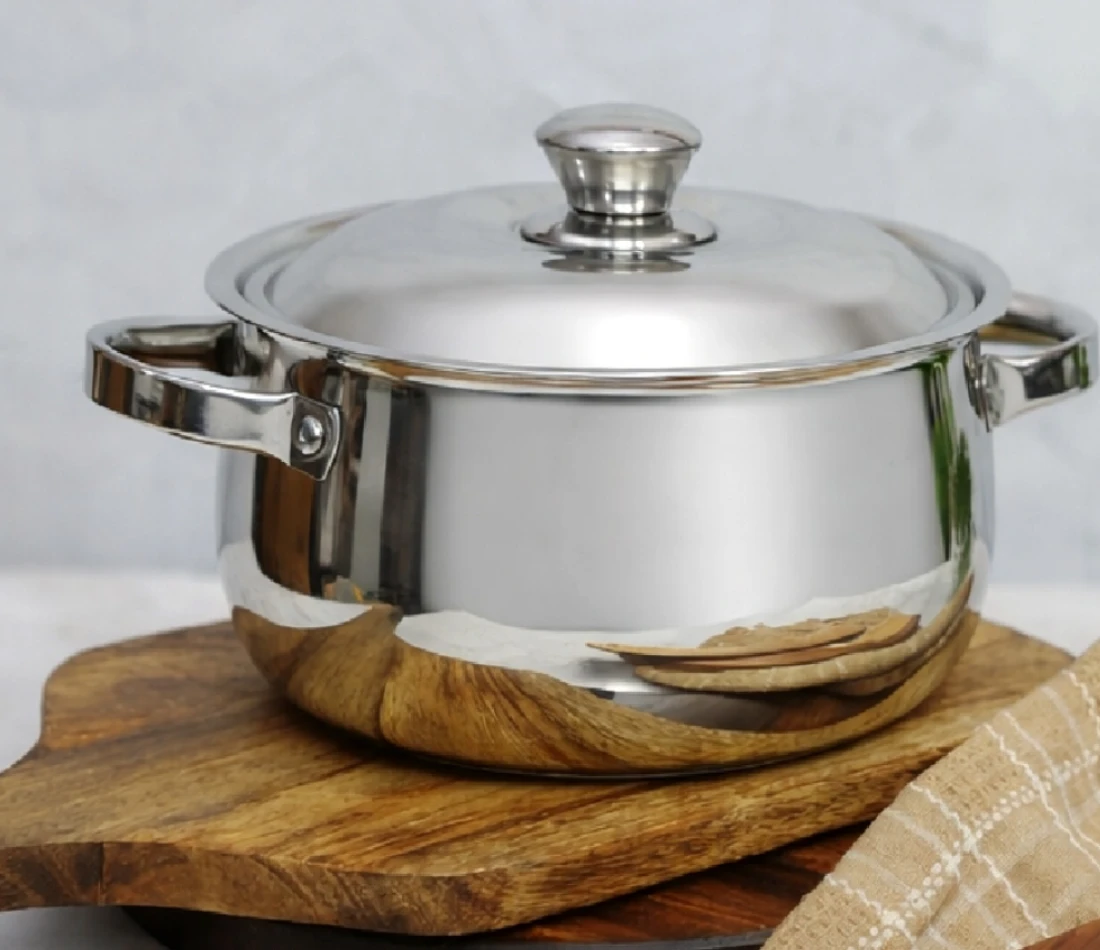 Stainless Steel Hot Pot with Handle 2000ml
