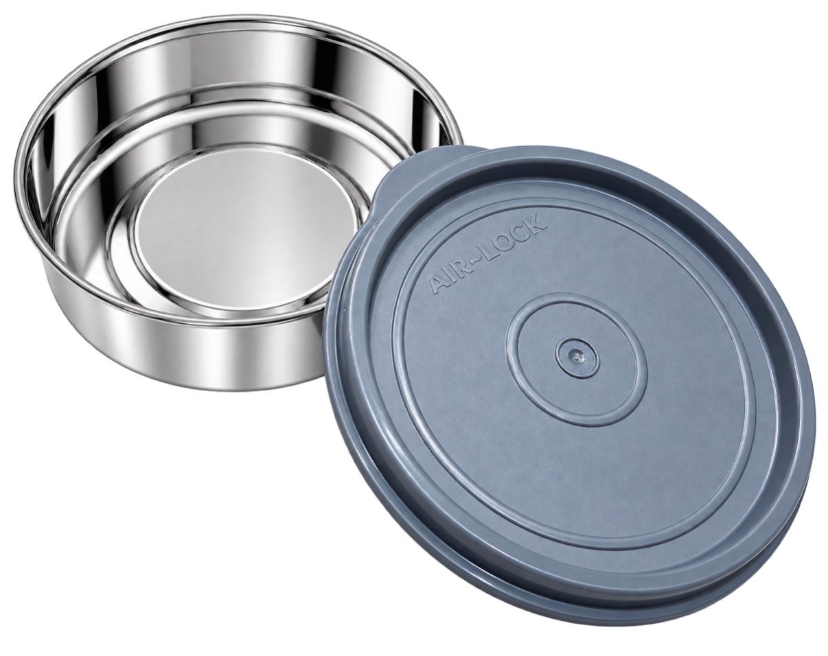 180ML Munch Max Steel Bowl (2 Pieces) - Dark Grey