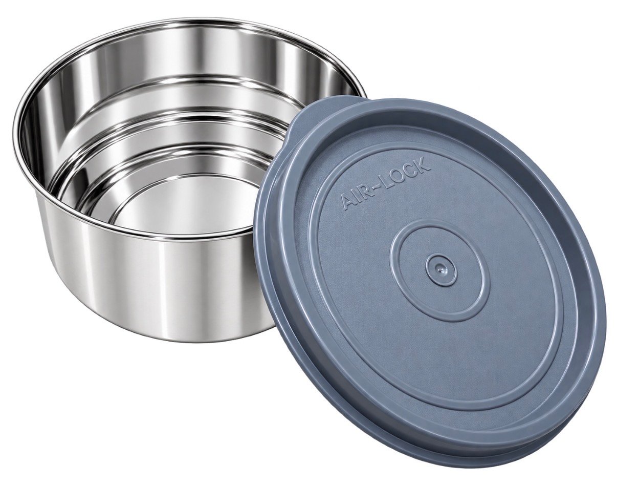Munch Max Steel Bowl (set of 2, 290ml) - Dark Grey